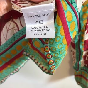Johnny Was Tops - Johnny Was Silk Top Size M Boho Print Johnny Was Tops - Johnny Was Silk Top Size M Boho Print